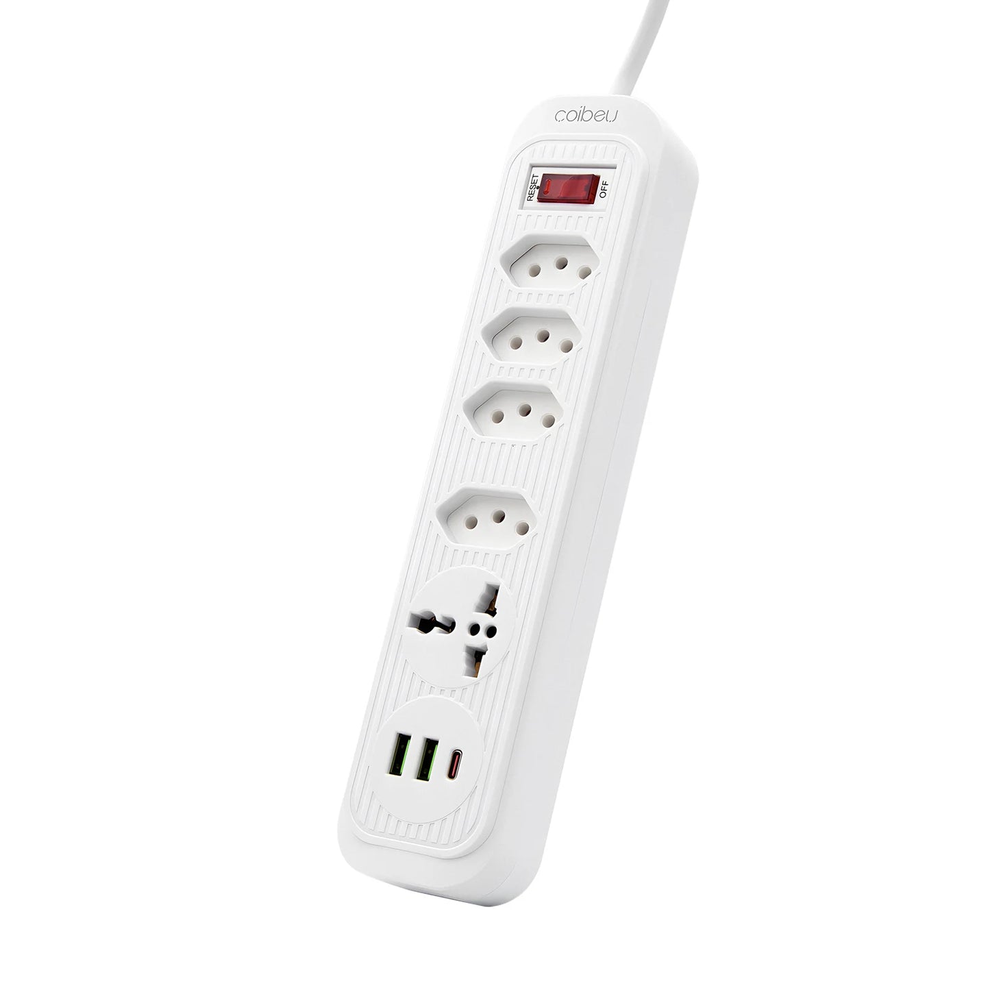 Régua de Tomadas PRO 4+1 com 2USB + Type-C