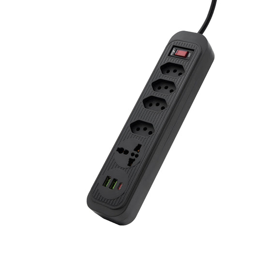 Régua de Tomadas PRO 4+1 com 2USB + Type-C